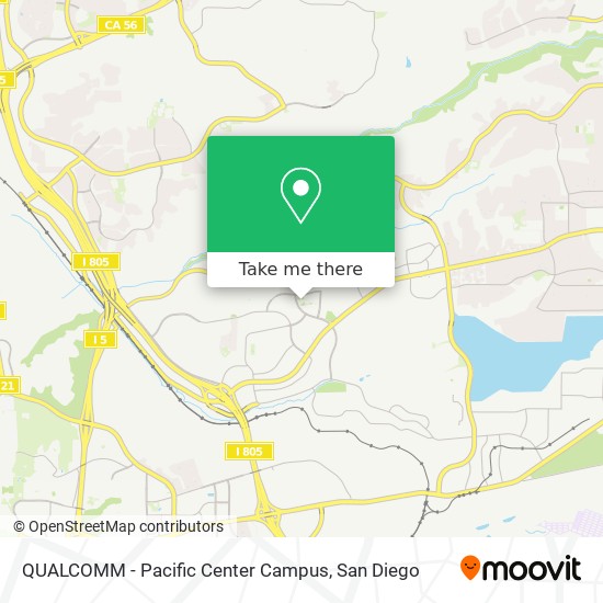 Mapa de QUALCOMM - Pacific Center Campus