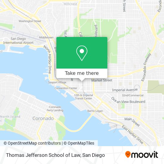 Thomas Jefferson School of Law map