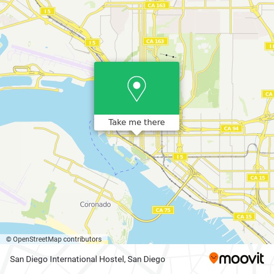 San Diego International Hostel map
