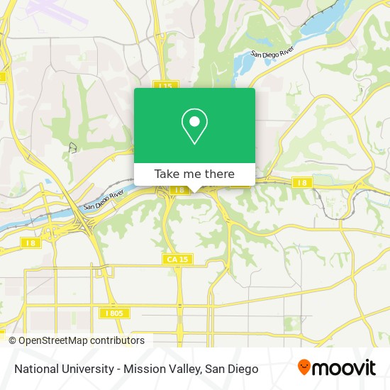 National University - Mission Valley map