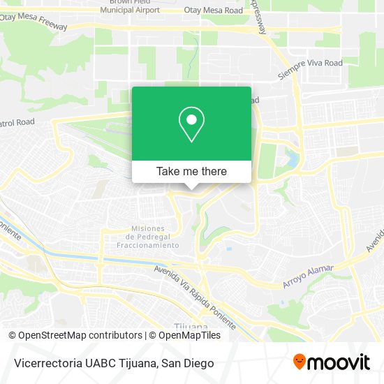 Mapa de Vicerrectoria UABC Tijuana