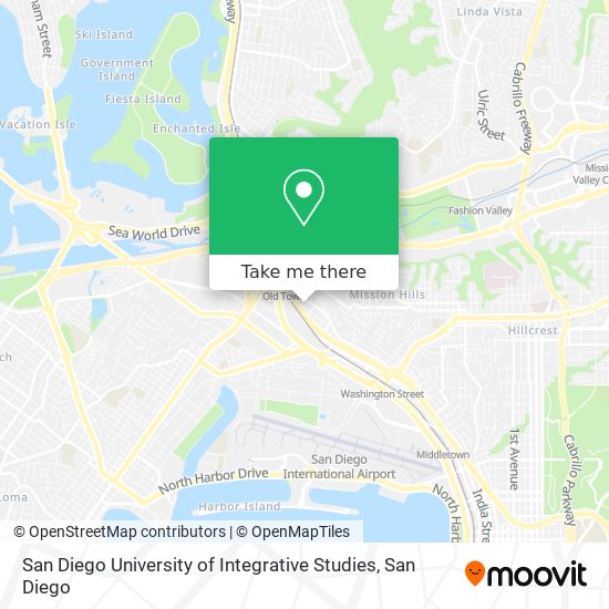 San Diego University of Integrative Studies map