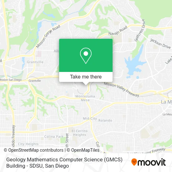 Geology Mathematics Computer Science (GMCS) Building - SDSU map