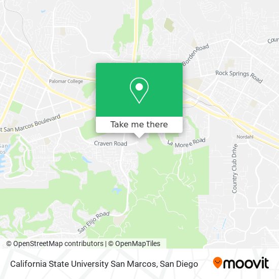 Mapa de California State University San Marcos