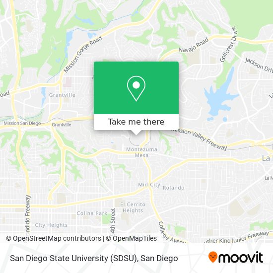 San Diego State University (SDSU) map