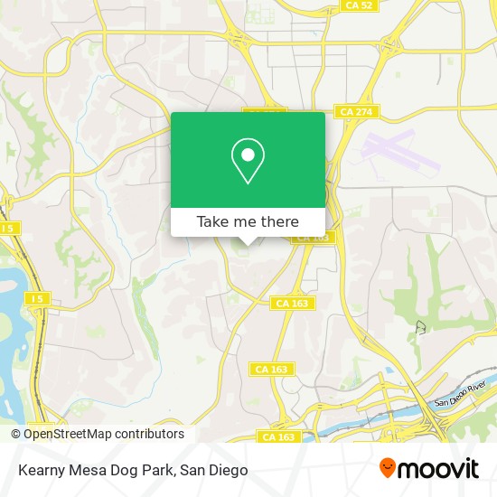 Mapa de Kearny Mesa Dog Park