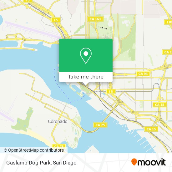 Mapa de Gaslamp Dog Park