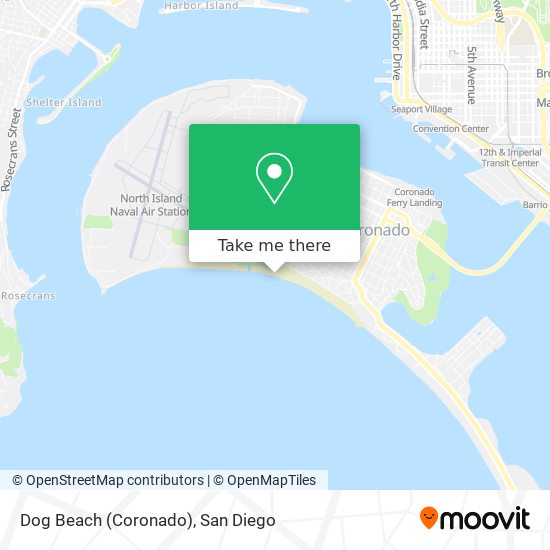 Dog Beach (Coronado) map