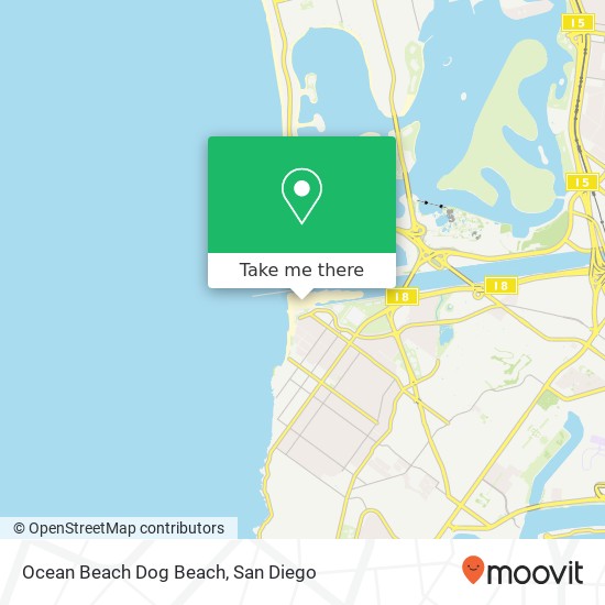 Ocean Beach Dog Beach map