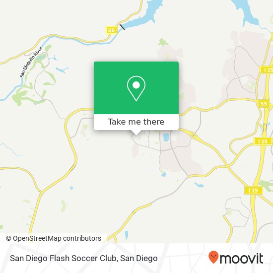 San Diego Flash Soccer Club map