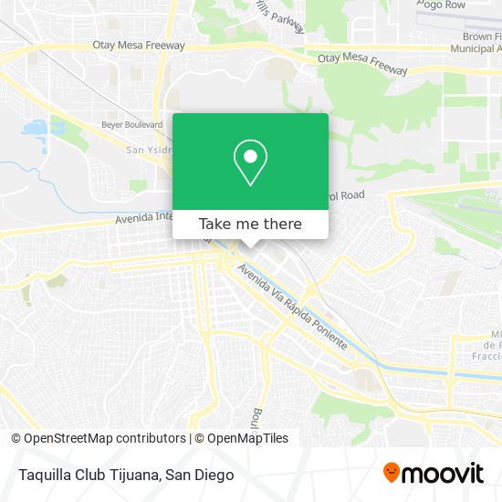 Taquilla Club Tijuana map