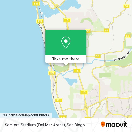 Mapa de Sockers Stadium (Del Mar Arena)