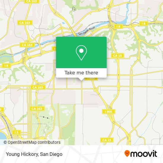 Young Hickory map