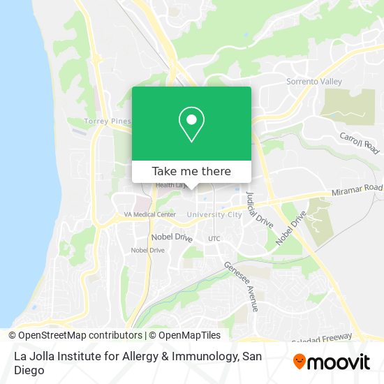 La Jolla Institute for Allergy & Immunology map