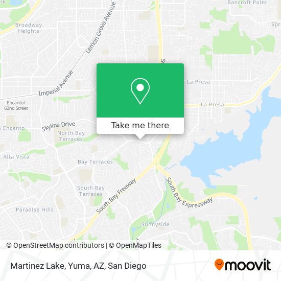 Mapa de Martinez Lake, Yuma, AZ