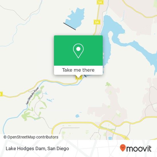Lake Hodges Dam map