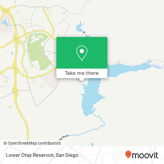 Lower Otay Reservoir map