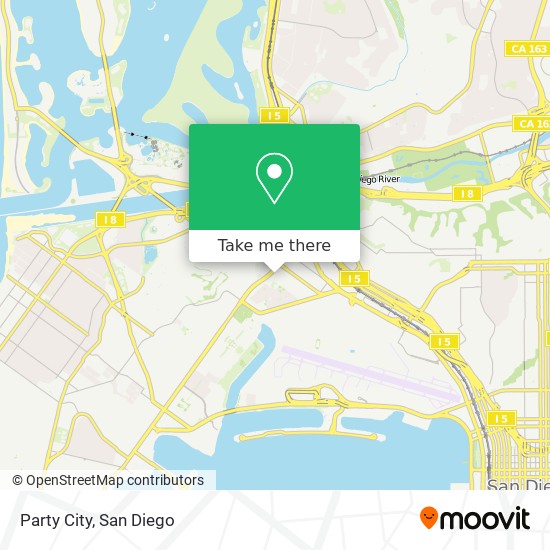 Mapa de Party City
