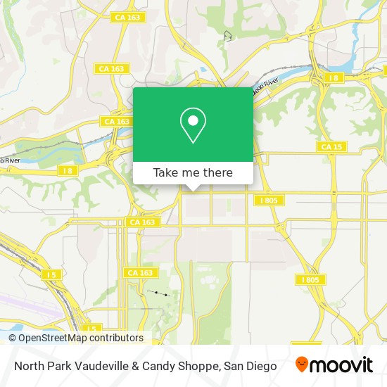 Mapa de North Park Vaudeville & Candy Shoppe