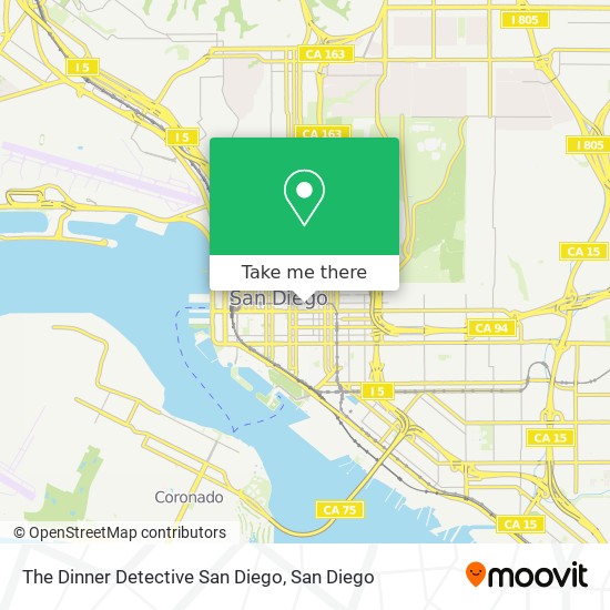 The Dinner Detective San Diego map