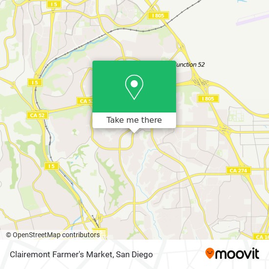 Clairemont Farmer's Market map