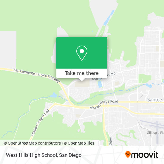 Mapa de West Hills High School