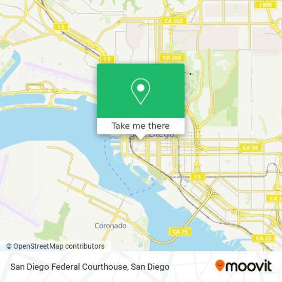 San Diego Federal Courthouse map