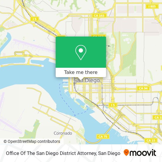 Office Of The San Diego District Attorney map