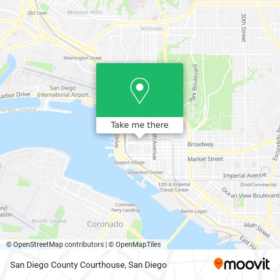 San Diego County Courthouse map