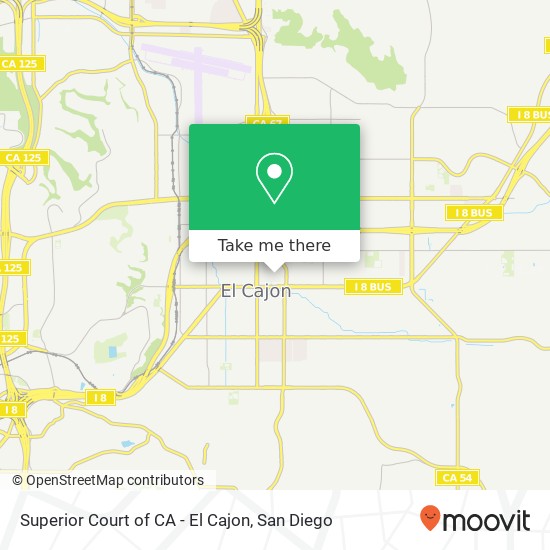 Mapa de Superior Court of CA - El Cajon