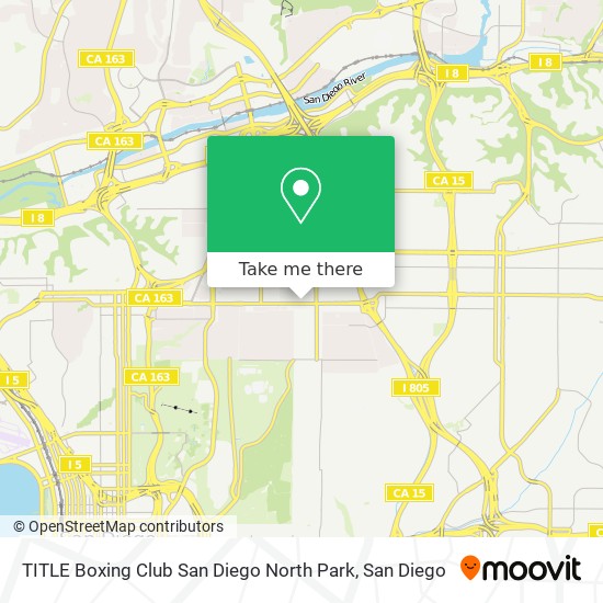 TITLE Boxing Club San Diego North Park map