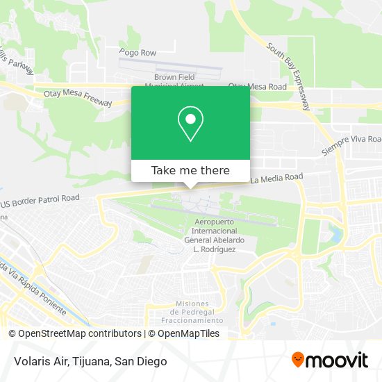 Mapa de Volaris Air, Tijuana