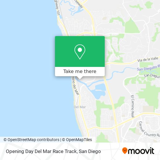 Opening Day Del Mar Race Track map