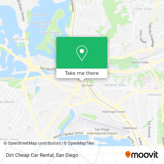 Dirt Cheap Car Rental map