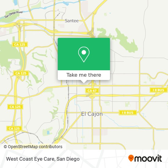 West Coast Eye Care map