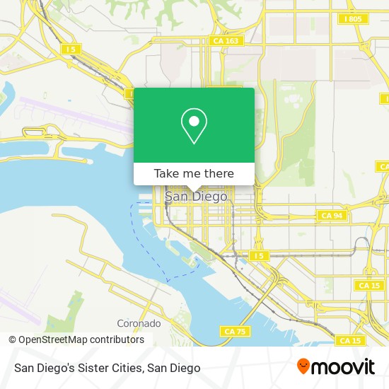 San Diego's Sister Cities map