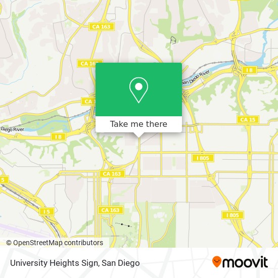 University Heights Sign map