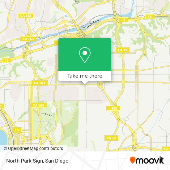 Mapa de North Park Sign