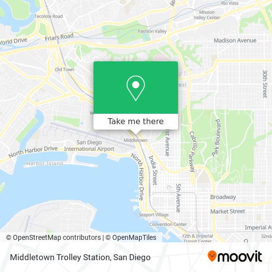 Mapa de Middletown Trolley Station