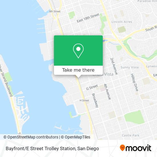 Bayfront / E Street Trolley Station map