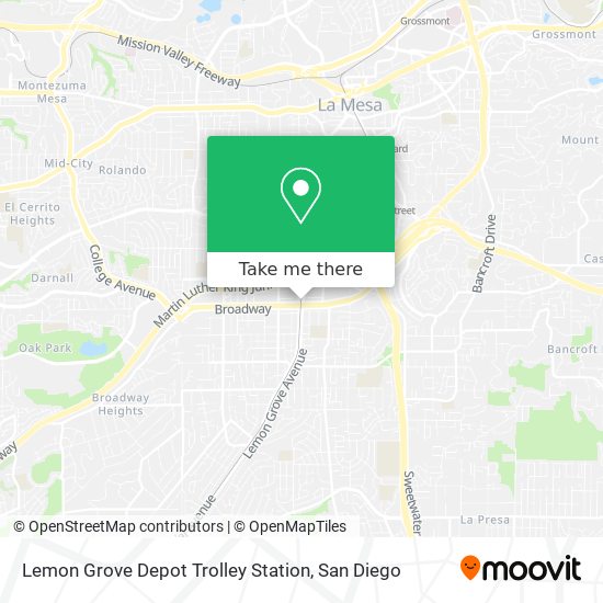 Mapa de Lemon Grove Depot Trolley Station