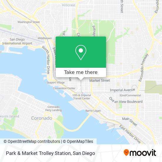 Park & Market Trolley Station map