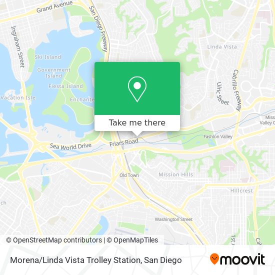 Morena / Linda Vista Trolley Station map