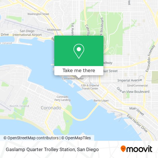 Gaslamp Quarter Trolley Station map