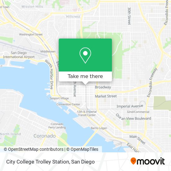 City College Trolley Station map