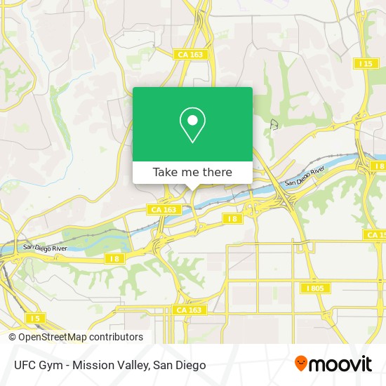 UFC Gym - Mission Valley map