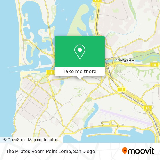 The Pilates Room Point Loma map