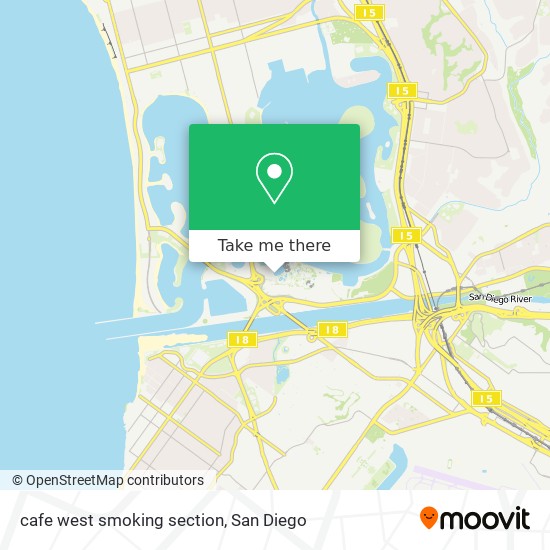 Mapa de cafe west smoking section