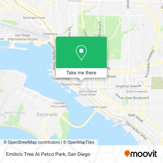 Mapa de Emilio's Tree At Petco Park