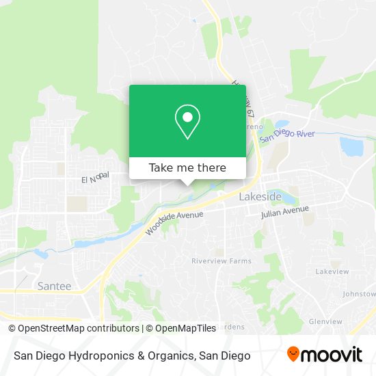San Diego Hydroponics & Organics map